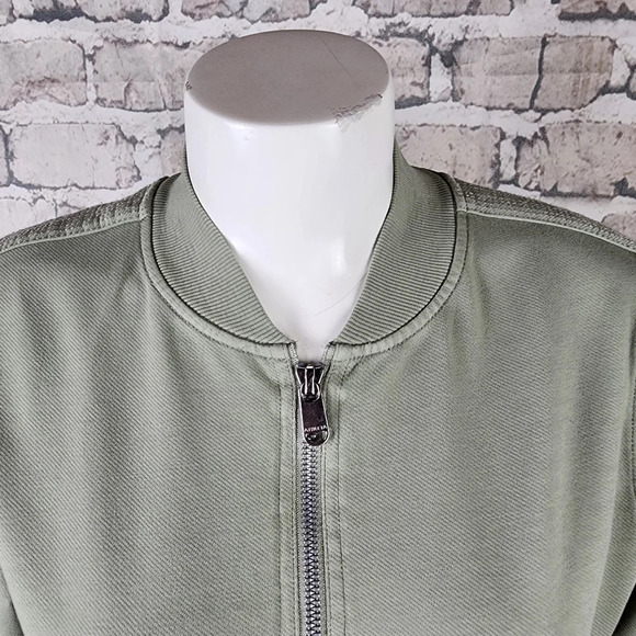 Athleta Farallon Knit Bomber Jacket Zip Front Fern Green Size XS - Picture 6 of 16